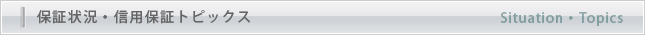 保証状況・信用保証トピックス